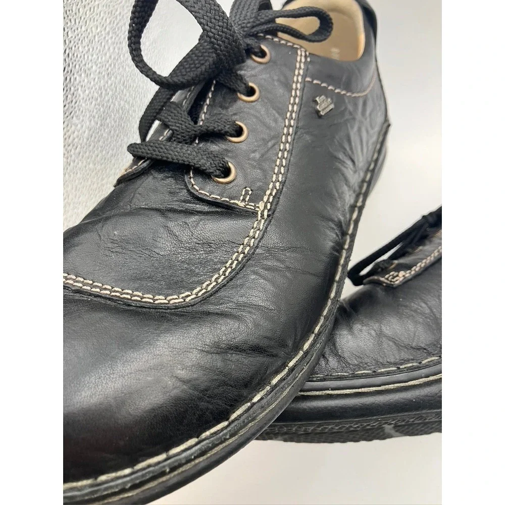 Finn Comfort 81582 Black Leather Lace Up Oxford Shoes Mens EU 41 Made in Germany